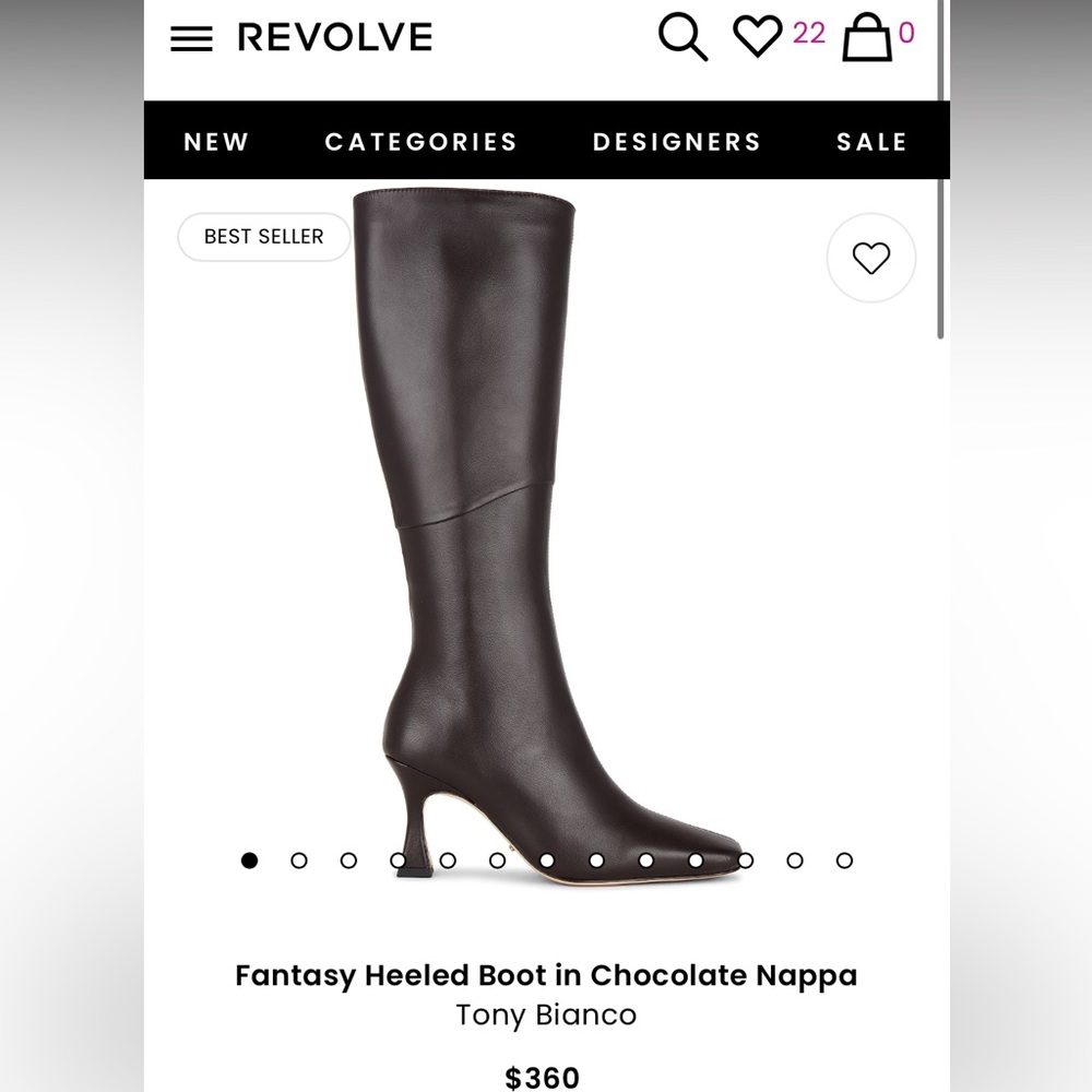 Brand NEW WITH TAGS Tony Bianco Fantasy Boots in Chocolate Napa Size 6.5